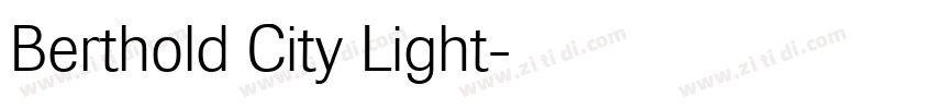 Berthold City Light字体转换